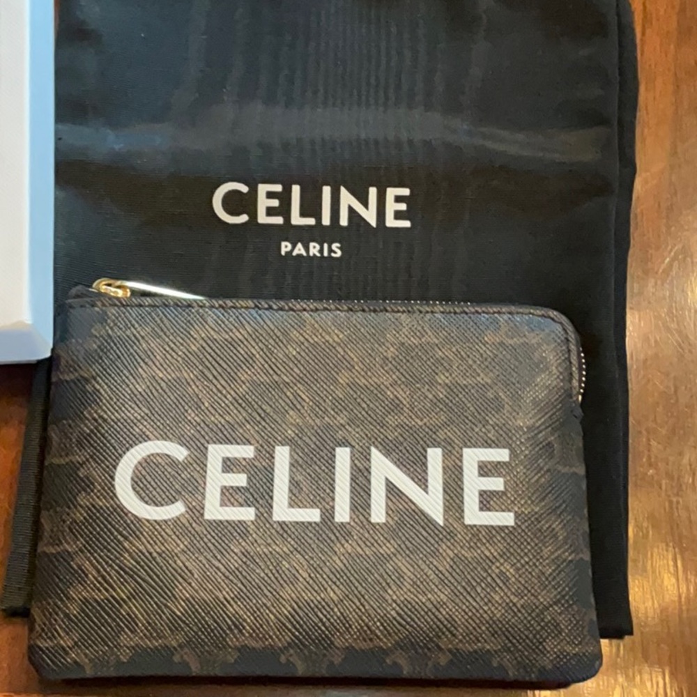 Celine Brown Zip Pouch